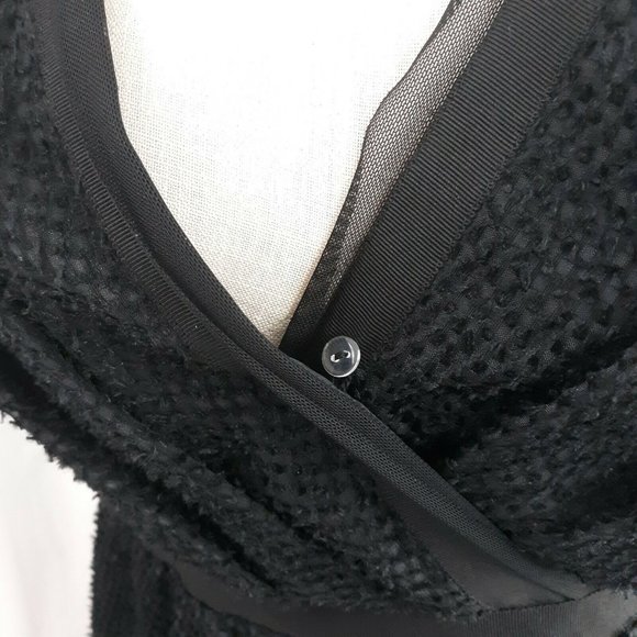 Max & Cleo Black Dress 8 EUC Sheer Tulle Ribbon Sleeveless - Picture 6 of 11